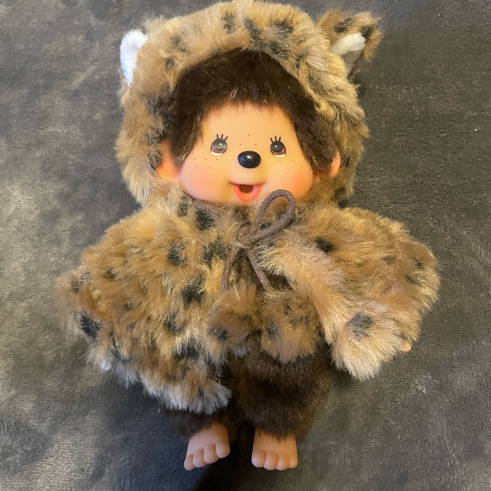 Monchichi with leopard cape